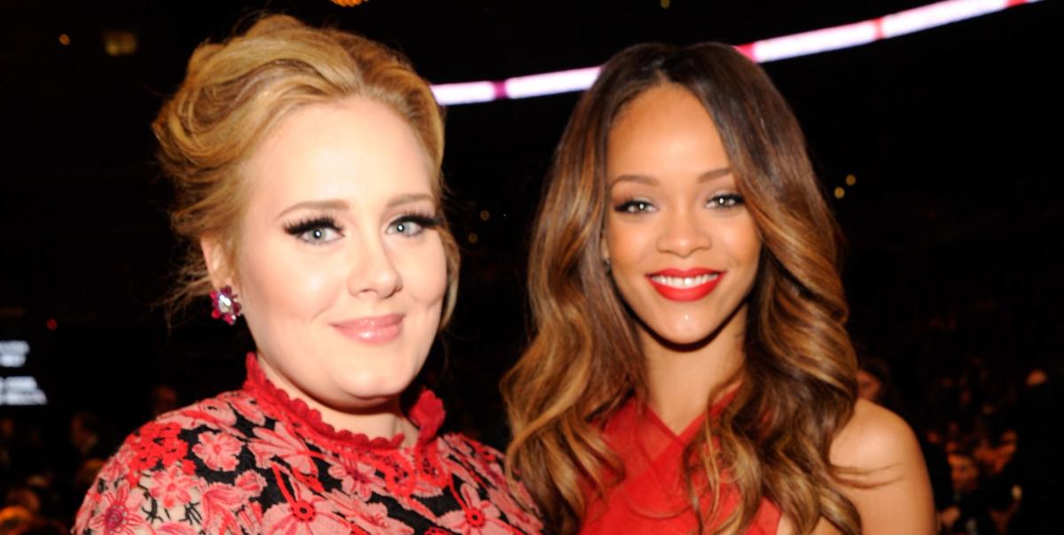 Adele in Crowd at Super Bowl 'Just for Rihanna' Becomes Instant Meme - 22  Words Adele in Crowd at Super Bowl 'Just for Rihanna' Becomes Instant Meme