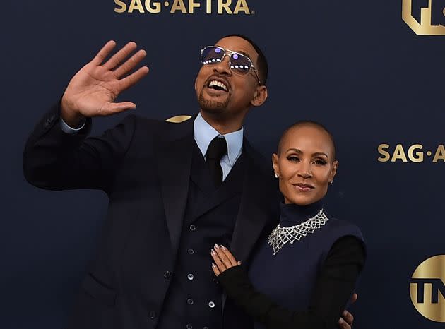 Will Smith and Jada Pinkett Smith arrive at the 28th annual Screen Actors Guild Awards. (Photo: via Associated Press)