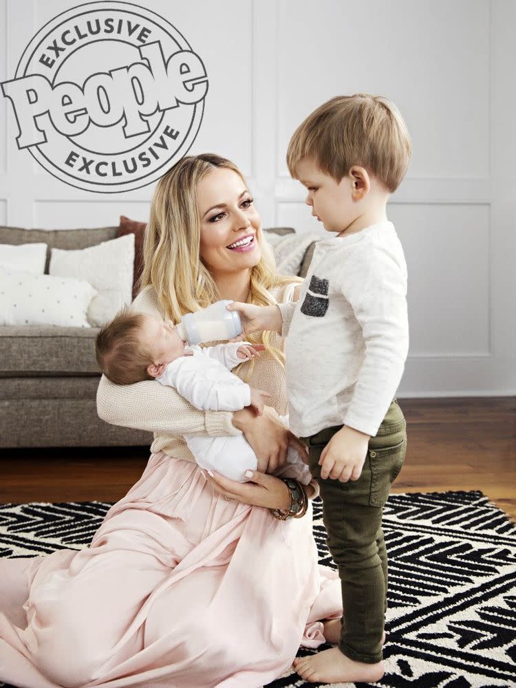 Emily Maynard Johnson with sons Gatlin and Jennings