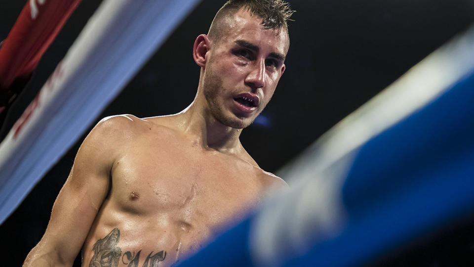 Maxim Dadashev during his fight with Subriel Matias in Maryland. (Photo by Scott Taetsch/Getty Images)