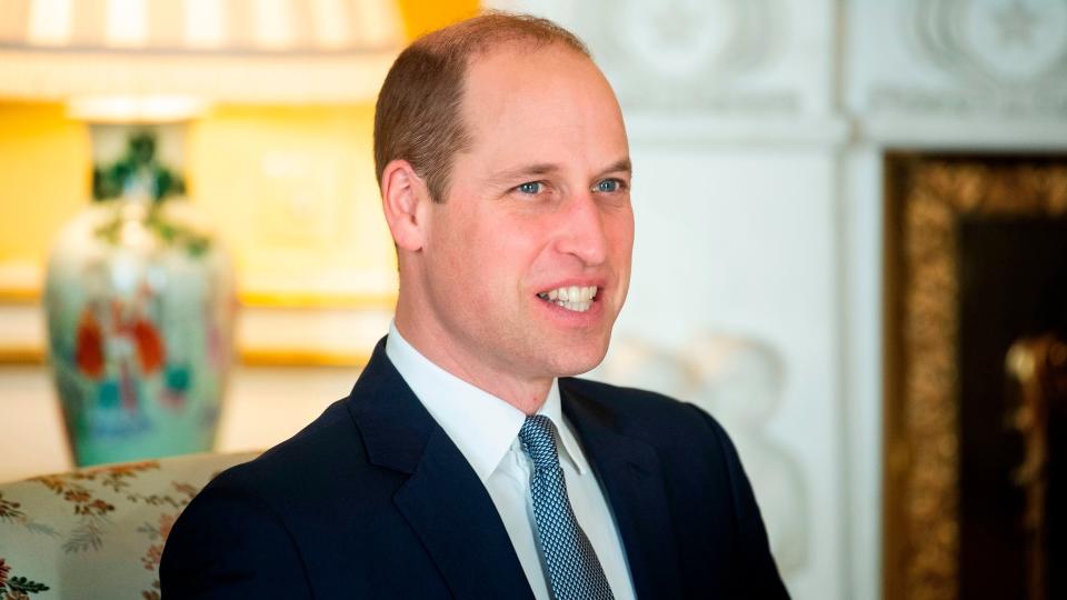 Britain's Prince William, Duke of Cambridge greets Rwanda's President Paul Kagame (unseen) during an audience at Buckingham Palace in London on January 20, 2020