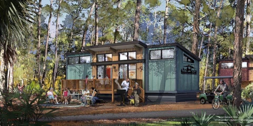 The new cabins at Disney’s Fort Wilderness are scheduled to open July 1, 2024. (Walt Disney World Resort)