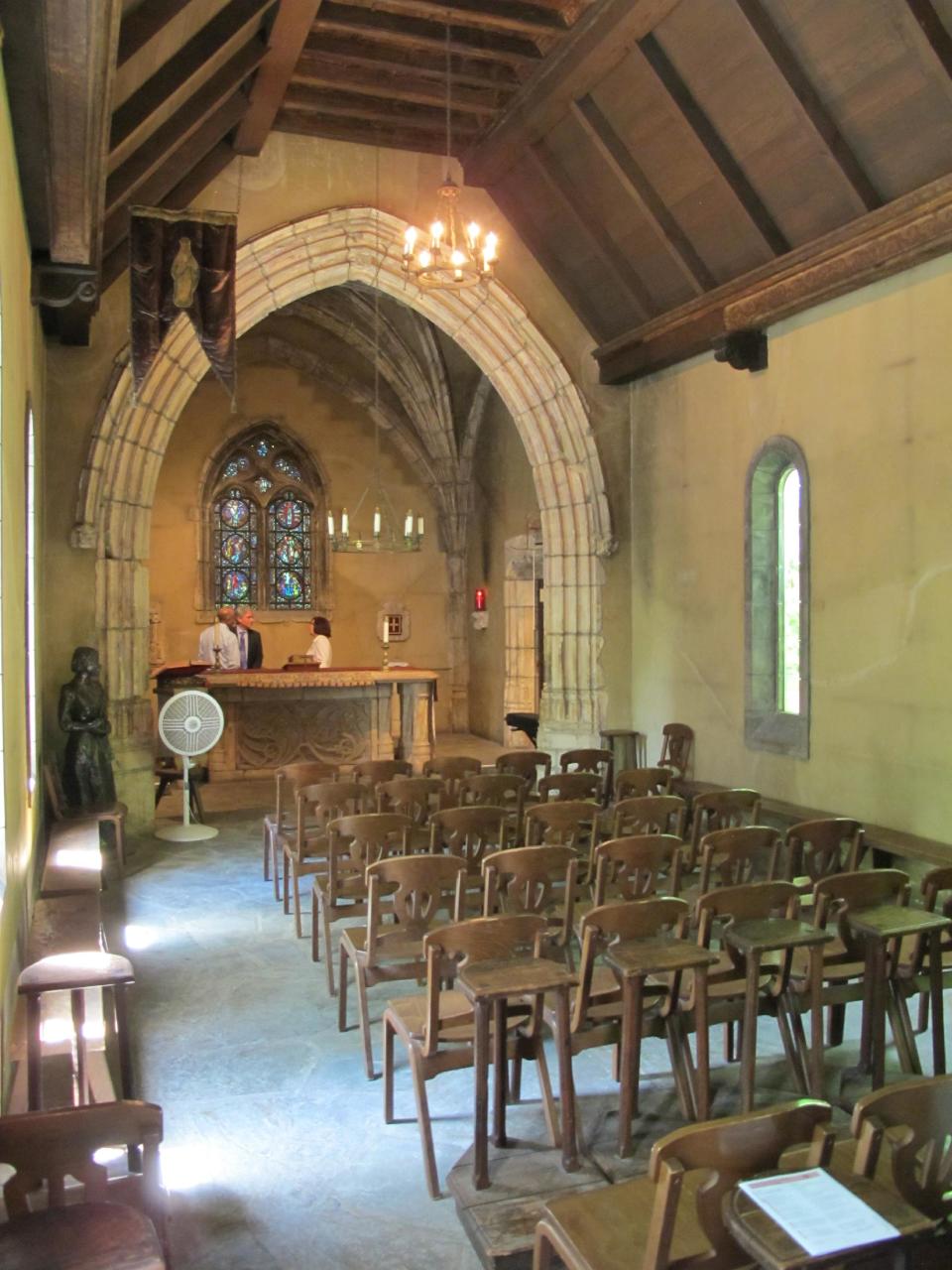 This June 21, 2012 photo shows the interior of St. Joan of Arc Chapel in Milwaukee. The chapel was donated to Marquette University in the 1960s, after being in France for more than 500 years. (AP Photo/Carr?ie Antlfinger?)