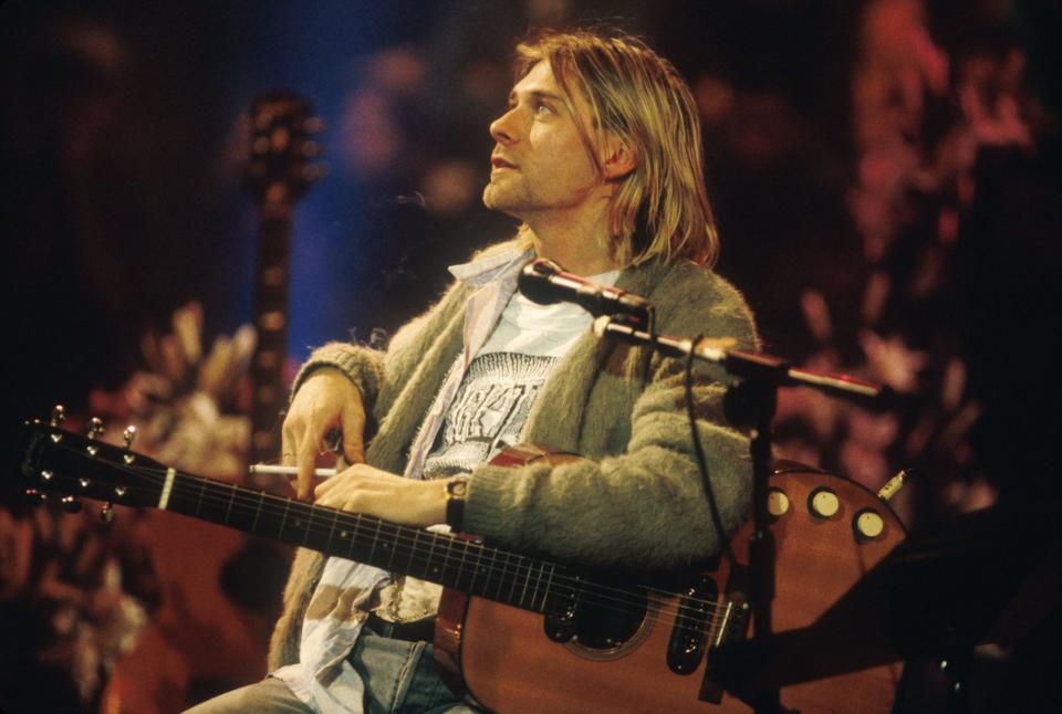 Rob Furber besuchte eine Gedenkstätte für sein Idol Kurt Cobain (Bild), um eine Midlife-Crisis zu bewältigen.  - Copyright: Frank Micelotta Archive/Getty