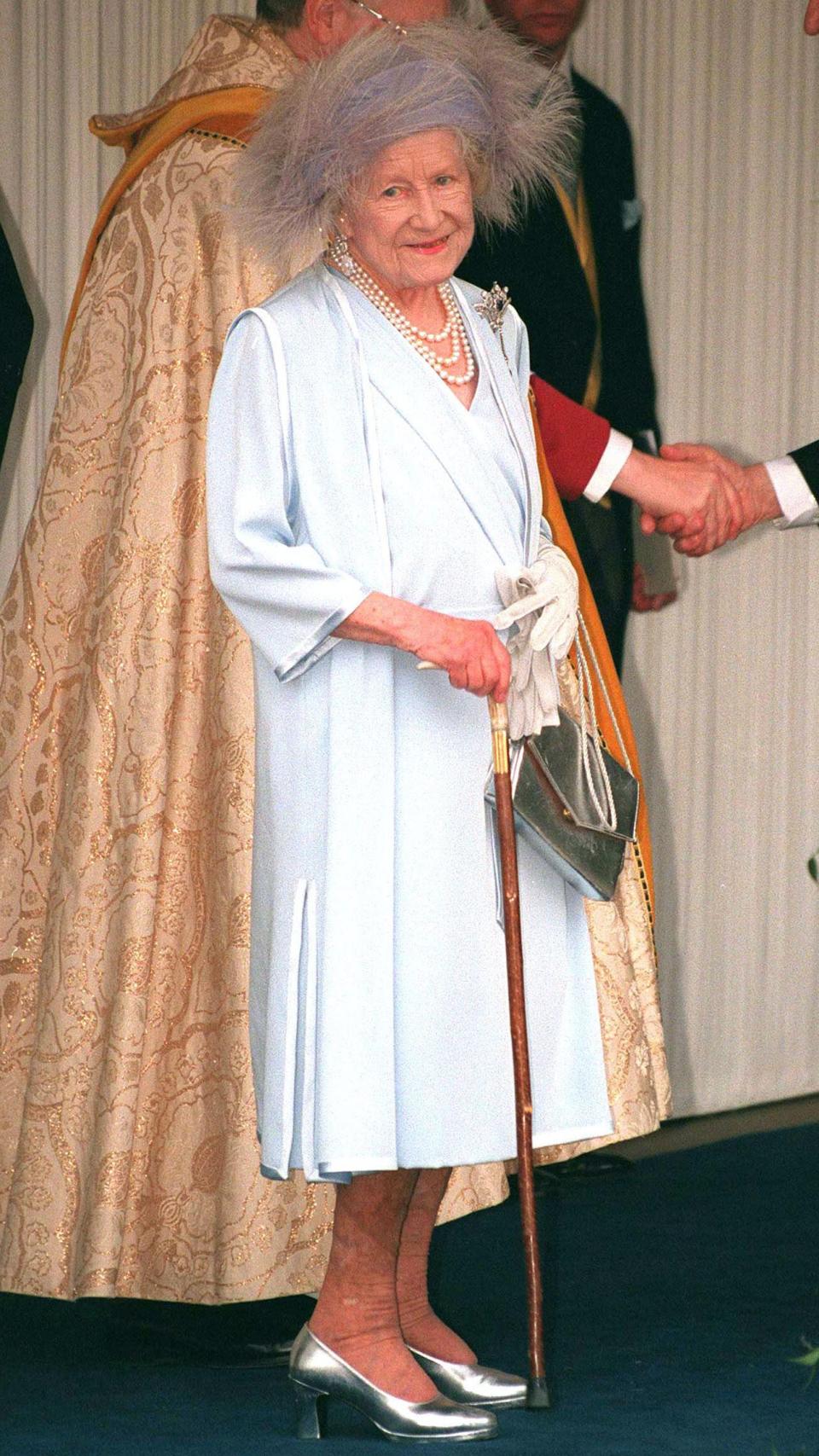 Queen Mother attends the wedding of Prince Edward and Sophie Rhys Jones June 19, 1999 in London
