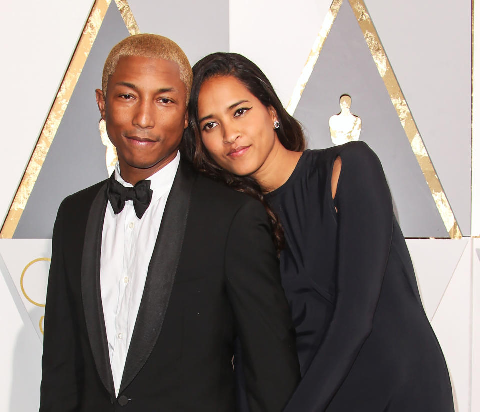 <p>The parents of 8-year-old son Rocket Ayer <a rel="nofollow noopener" href="http://www.instyle.com/syndication/pharrell-williams-welcomes-triplets-wife-helen-lasichanh" target="_blank" data-ylk="slk:welcomed;elm:context_link;itc:0;sec:content-canvas" class="link ">welcomed</a> triplets in early January—adding three more babies to their brood.</p>