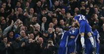 Britain Football Soccer - Chelsea v Swansea City - Premier League - Stamford Bridge - 25/2/17 Chelsea's Diego Costa celebrates scoring their third goal with teammates Reuters / Peter Nicholls Livepic