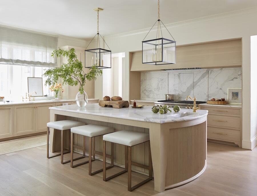 In her own kitchen in Mountain Brook, Alabama, Dana Wolter embellished a restrained palette with eye-catching details such as fluted millwork and unlacquered brass hardware. With 20 years of experience under her belt, she has learned the importance of clearly communicating billing practices to clients.