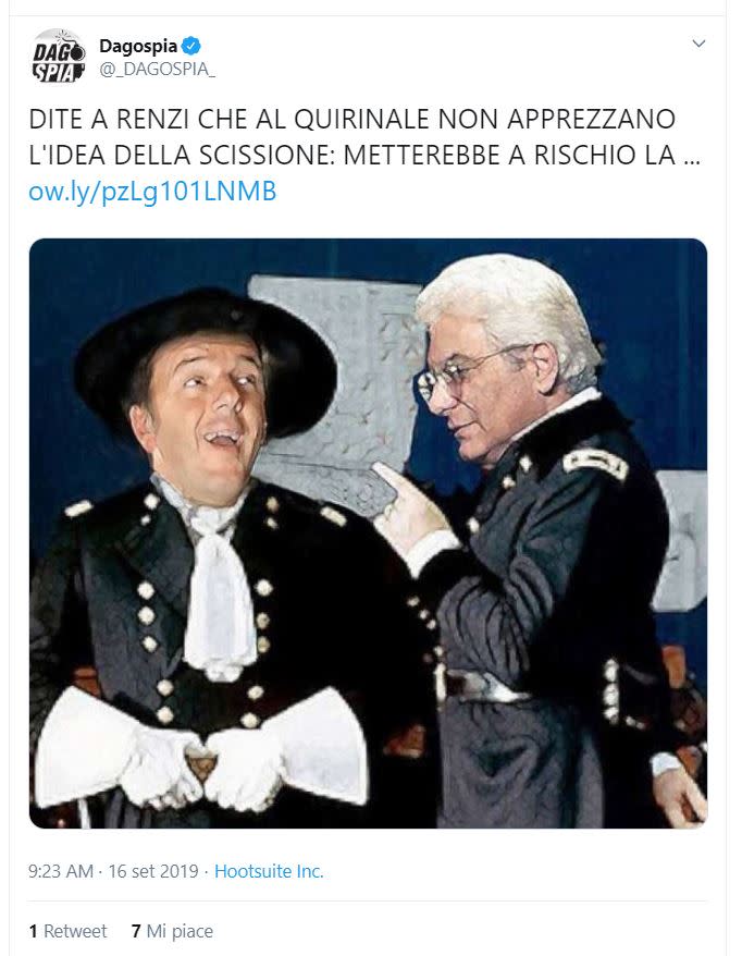 Non c’è un attimo di pace nella situazione politica italiana. L'uscita di Matteo Renzi dal partito democratico ha scatenato l'ironia dei social. Tanti utenti hanno preso spunto da questa clamorosa scissione per dare sfogo alla loro creatività.