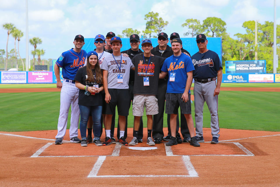 David Wright and Marjory Stoneman Douglas High School students