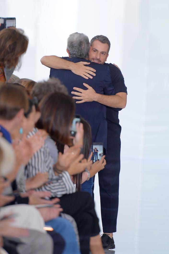 Paul Surridge and Roberto Cavalli on the catwalkRoberto Cavalli show, Runway, Spring Summer 2018, Milan Fashion Week, Italy - 22 Sep 2017