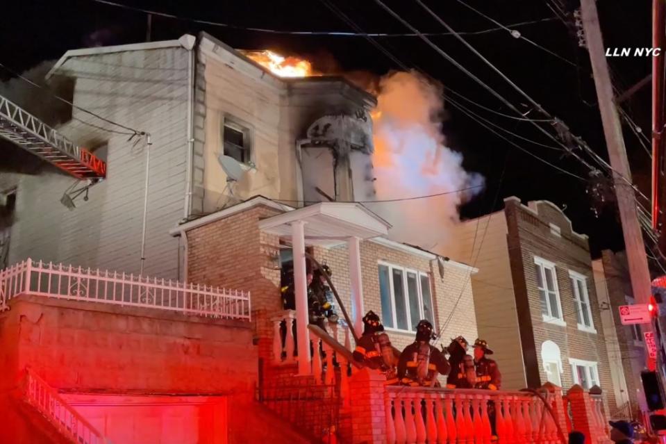 City fire officials said the Dyker Heights home burned down by squatters in November suffered $900,0000 in damages. Loudlabs News NYC