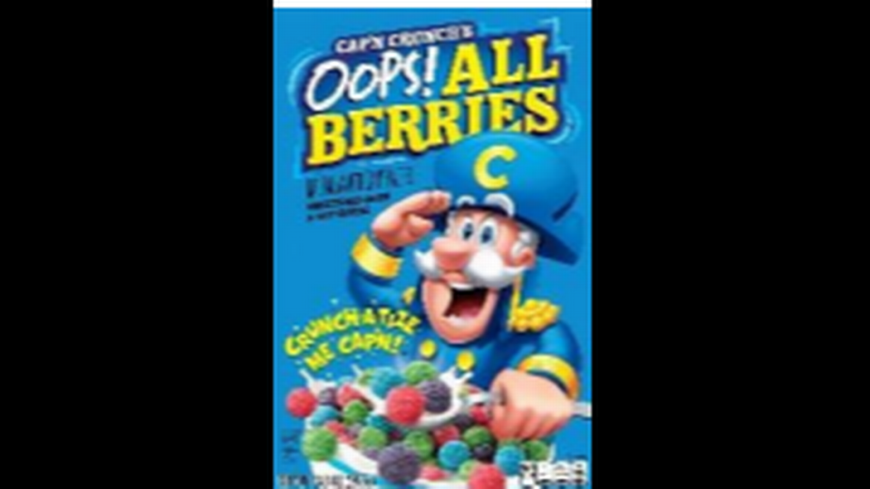 Cap’n Crunch Oops! All Berries cereal is involved in the expanded recall.