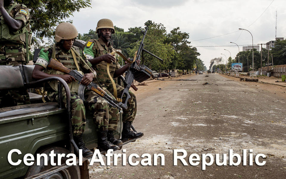 Central African Republic is the 7th least peaceful country