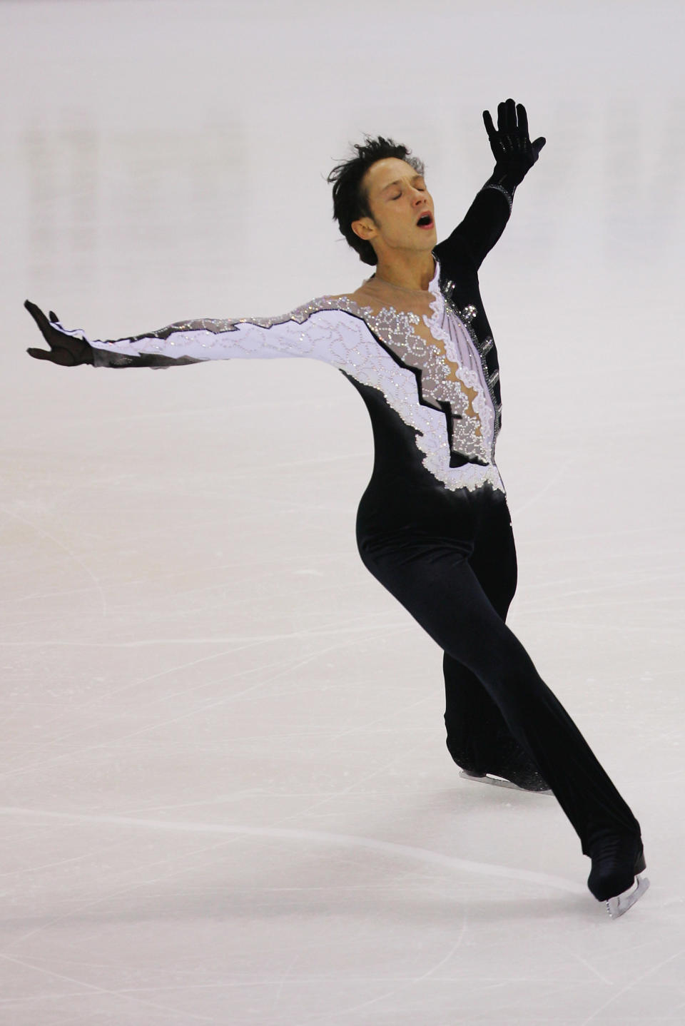 Skating&nbsp;in the&nbsp;men's short program&nbsp;during the Cup of China Figure Skating competition, held at Harbin International Conference Exhibition and Sports Center on Nov. 9, 2007, in Harbin, China.