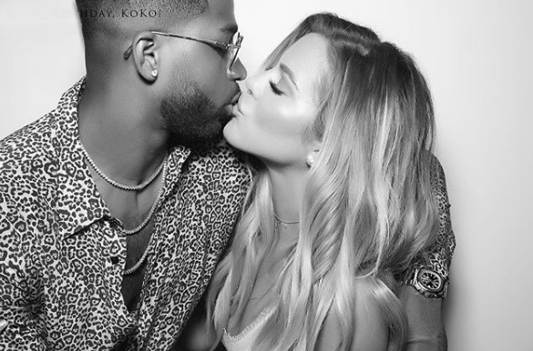 Apparently there's a lack of intimacy in this photo between Tristan and Khloe. Source: Instagram / khloekardashian