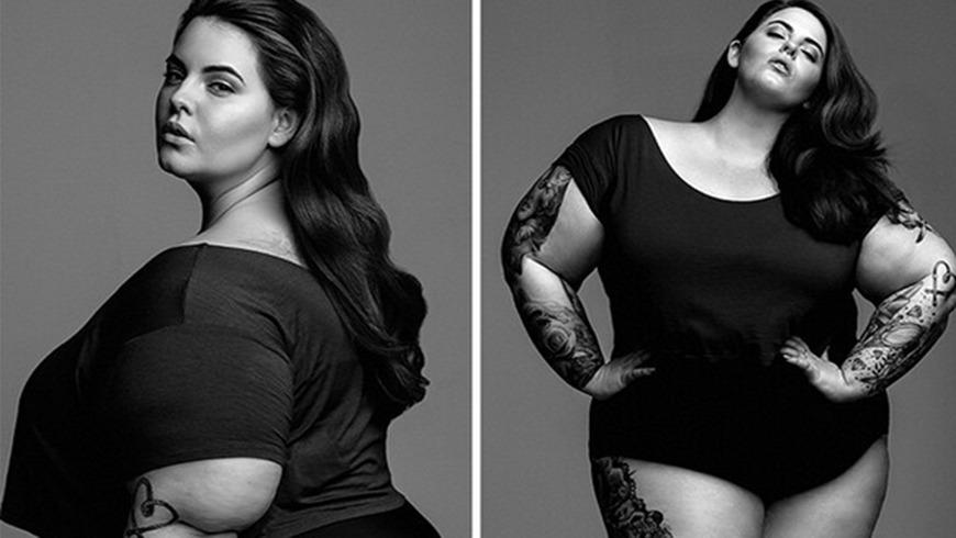 Plus-size model Tess Holliday jiggles her breasts as she storms NYFW with  cut-out 'sample size' gown