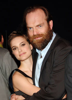 Natalie Portman and Hugo Weaving at the New York premiere of Warner Bros. Pictures' V for Vendetta