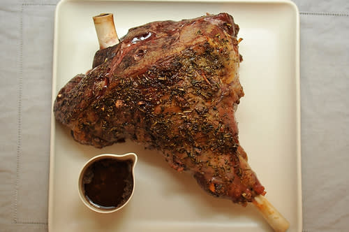 Leg of Lamb with Garlic Sauce