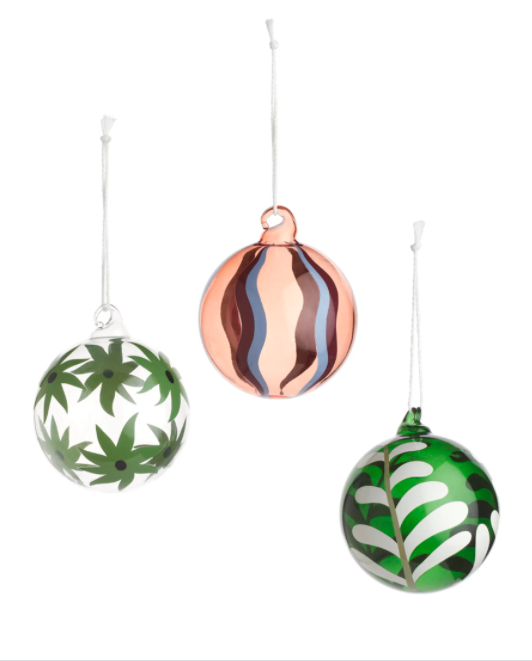 5) Patterned glass baubles, Arket