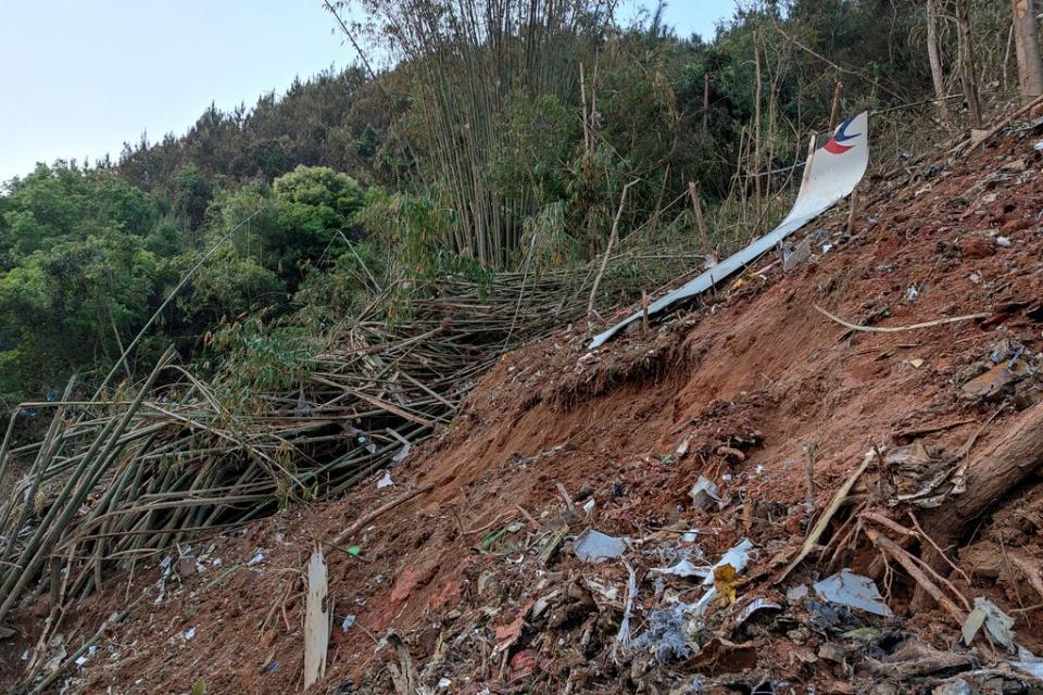 Debris from China Eastern Airlines Flight MU5735 was recovered from a mountain in  China's Guangxi region on March 21.