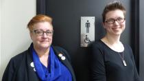 Moms of trans kids use men's washrooms to push legislation