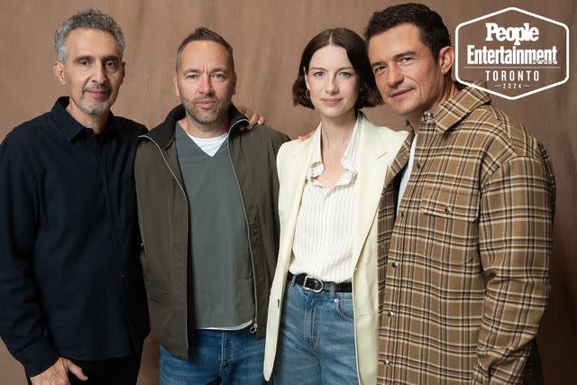 <p>Ben Trivett/Shutterstock</p> John Turturro, Sean Ellis, Caitríona Balfe, Orlando Bloom.