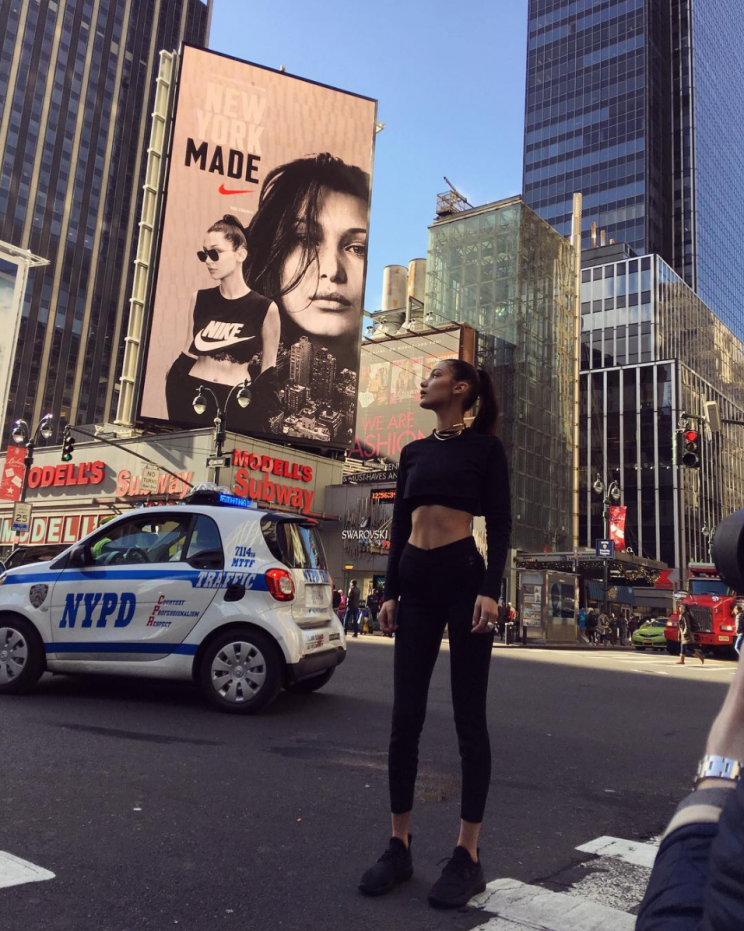 Bella Hadid was recently announced as the new face of Nike [Photo: Instagram/bellahadid]