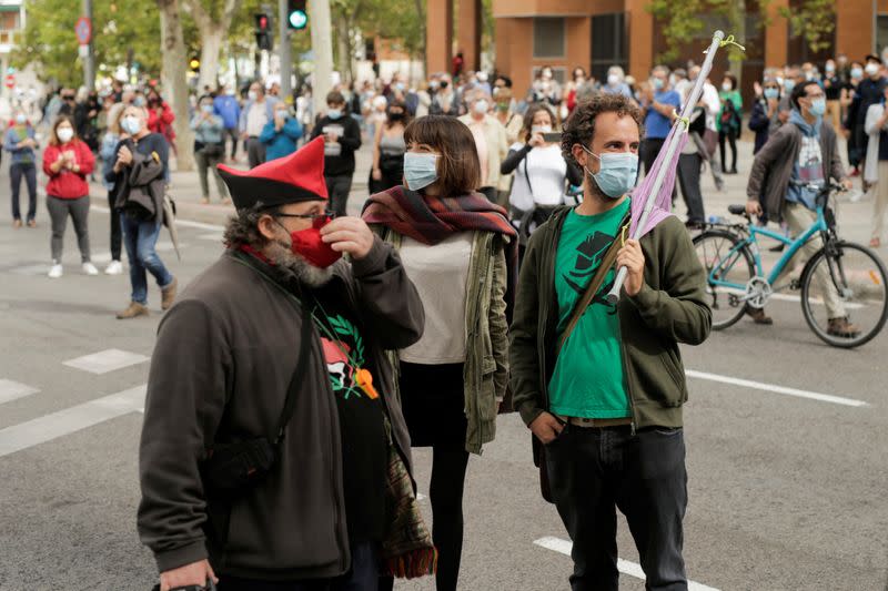 Protest over the lack of support and movement on improving working conditions, in Madrid