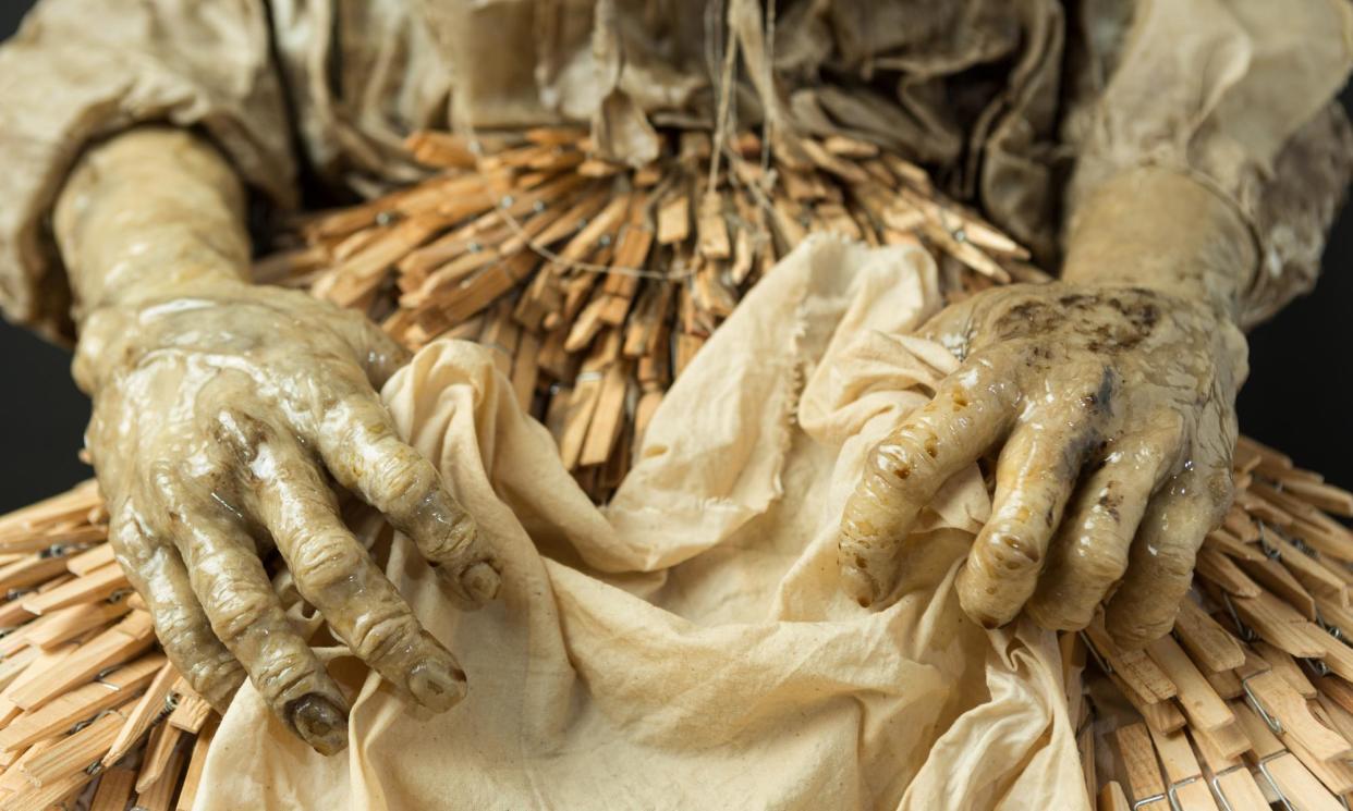 <span>Hands of horror … a detail of Shannon Alonzo’s 2018 installation Washerwoman, part of the Wellcome’s exhibition Hard Graft.</span><span>Photograph: Kibwe Brathwaite/Courtesy of the artist</span>