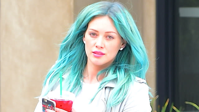 Hilary Duff Channels Kylie Jenner with New Teal Hair