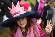 <p>Jodi Evans from Los Angeles, Calif., attends the Women’s March on Washington on Independence Ave. on Saturday, Jan. 21, 2017, in Washington, on the first full day of Donald Trump’s presidency. (AP Photo/Sait Serkan Gurbuz) </p>