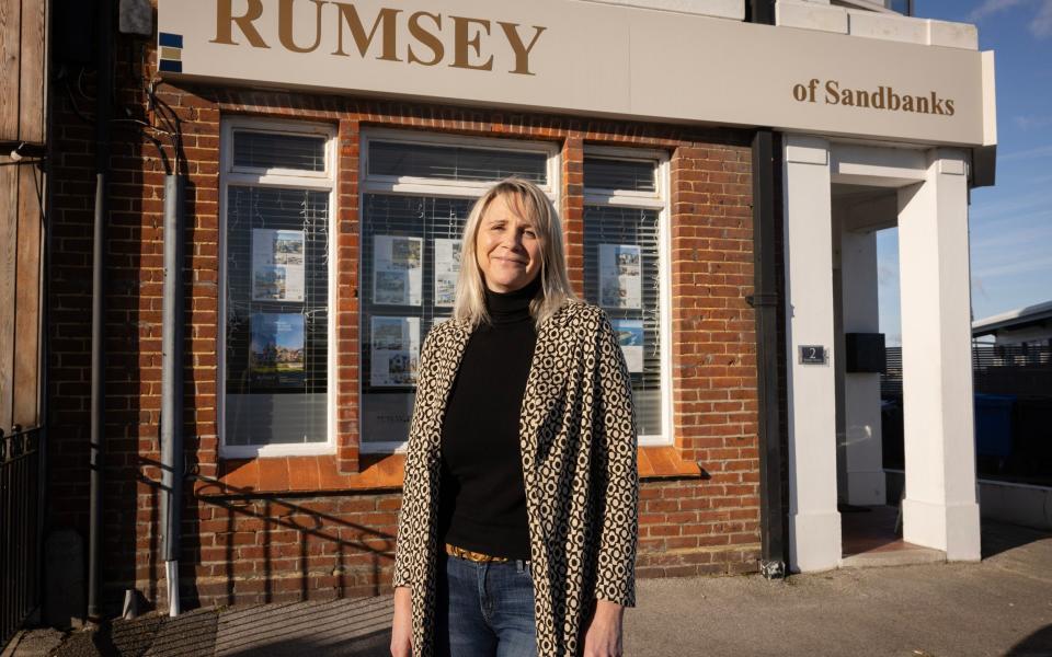 Charlotte Harrison pictured outside her holiday letting business, Rumsey