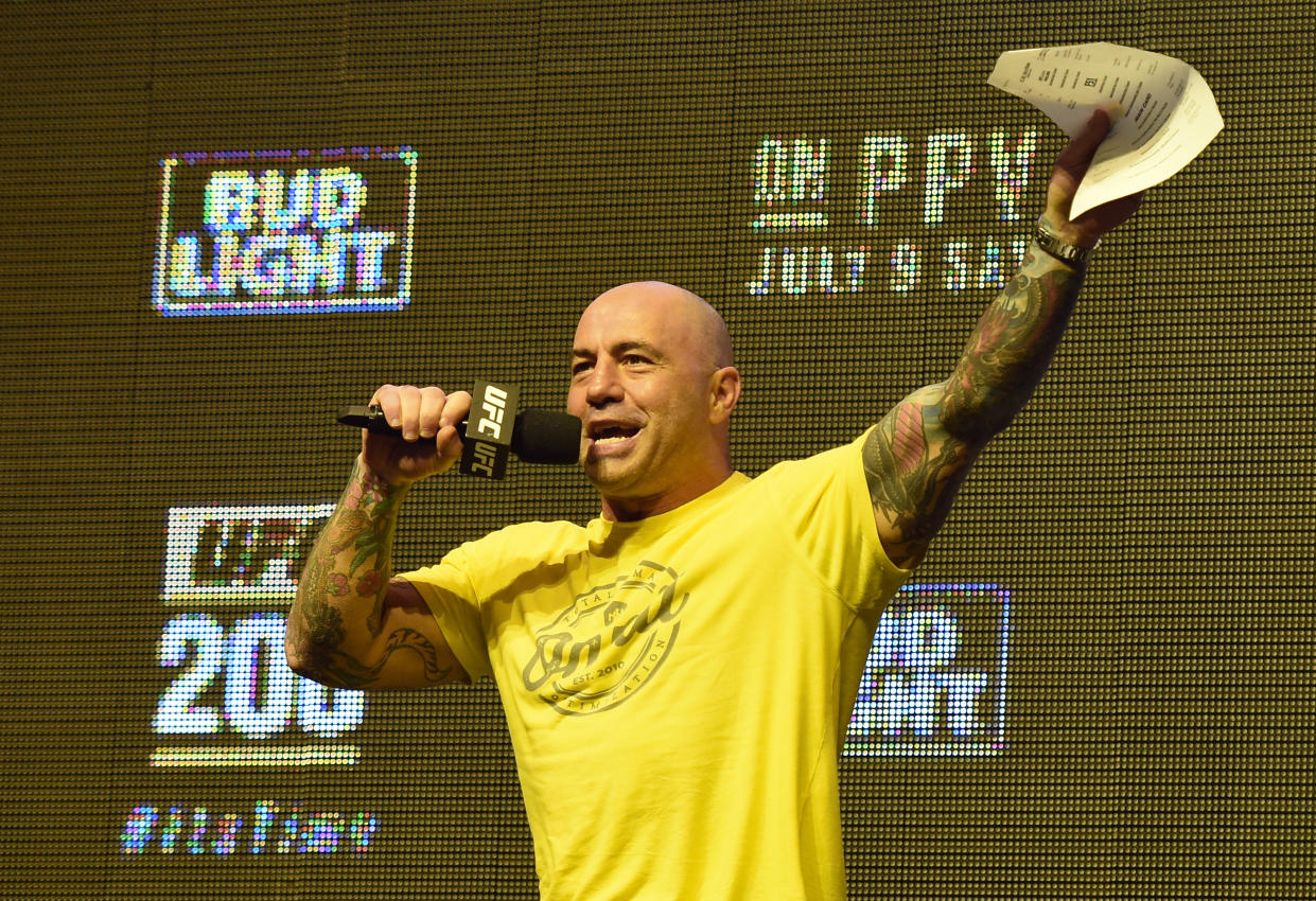 Joe Rogan is helping Miriam Nakamoto on the comeback trail by covering a medical treatment she could not afford. (Photo by Ethan Miller/Getty Images)