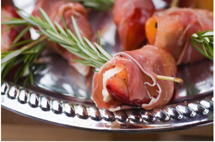 Prosciutto-Wrapped Grilled Plums