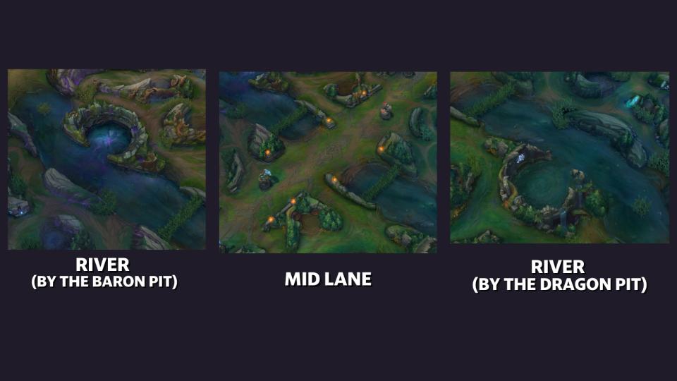 The brush on both sides of the river have moved back a bit, allowing the player to see an approaching enemy easily. Some changes on the walls around the river were also implemented. (Photo: Riot Games)
