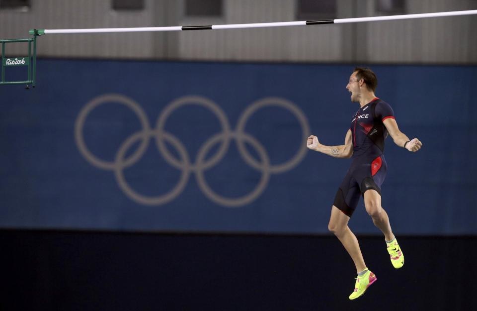 <p>Renaud Lavillenie of France competes. (Reuters) </p>