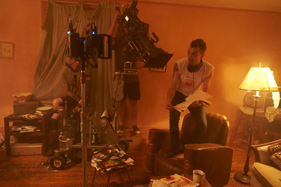 Jay Baruchel on set of his new film "Random Acts of Violence." (Elevation Pictures)