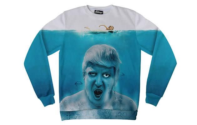 Want something you can wear now? This Trump jumper is just the thing. Photo: www.belovedshirts.com