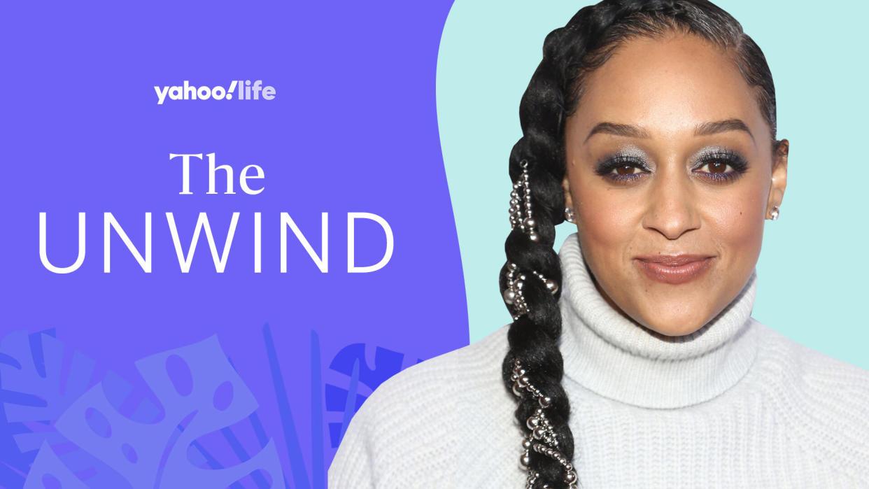 Actress and cookbook author Tia Mowry opens up about protecting her mental well-being and cutting back alcohol. (Photo: Getty; designed by Quinn Lemmers)