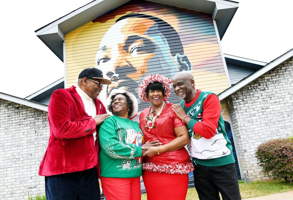 Arthur Russell, Beverly Humphrey, Carol Smith and Bennie Dotie at the Martin Luther King, Jr. Neighborhood Association on December 21, 2023.