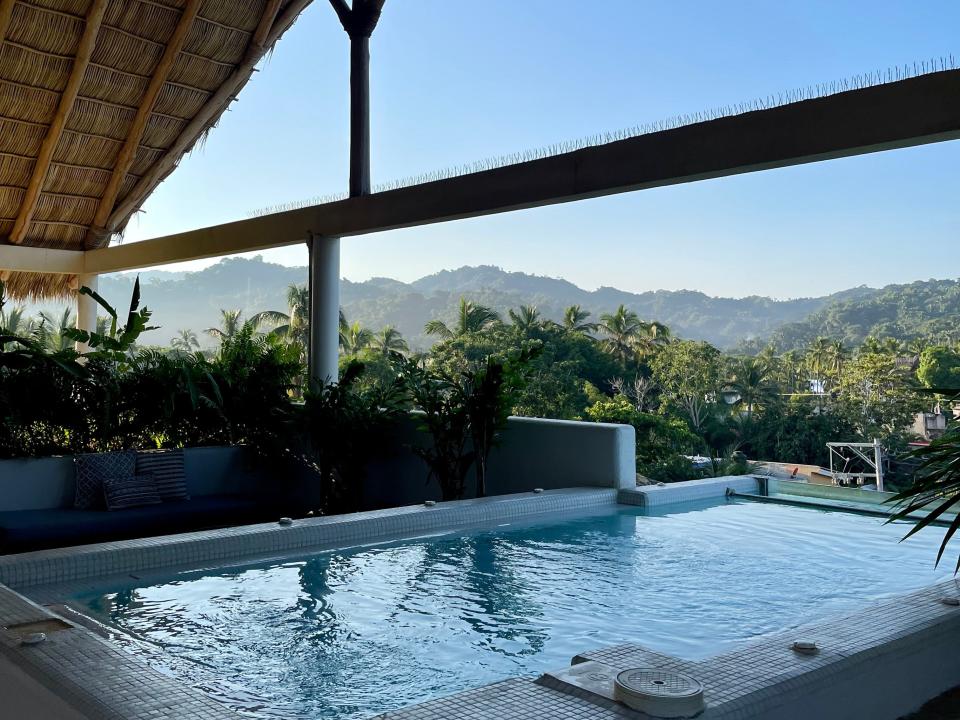 agua de luna boutique hotel rooftop hot tub san pancho mexico freelance photo