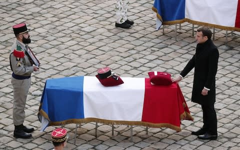 National tribute ceremony to the 13 French soldiers killed in Mali, Paris, France  - Credit: CHRISTOPHE PETIT TESSON/EPA-EFE/REX&nbsp;