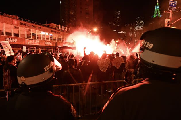 Police intervened and arrested more than 100 protesters at New York University on Monday night amid nationwide demonstrations against Israel's attacks on Gaza.