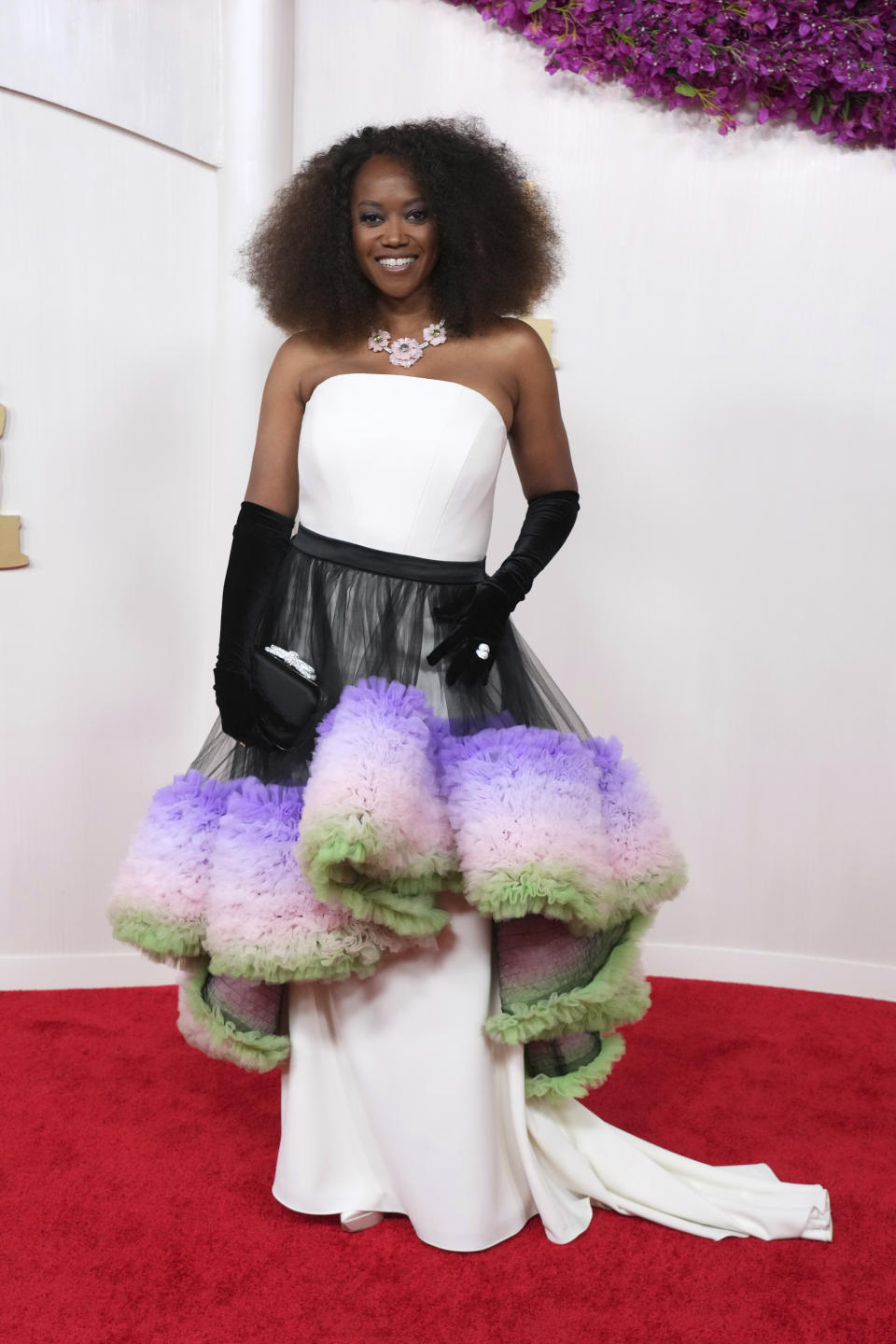 Erika Alexander arrives at the Oscars on Sunday, March 10, 2024, at the Dolby Theatre in Los Angeles. (Photo by Jordan Strauss/Invision/AP)