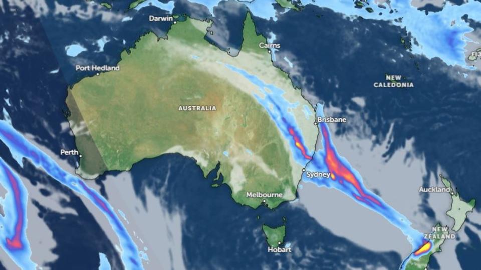 Precipitation forecast for 9am on June 1. Picture: Zoom Earth