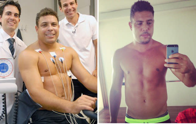 Ronaldo before the first episode (Disclosure / TV Globo via iG Gente) and how he looks now (Instagram)