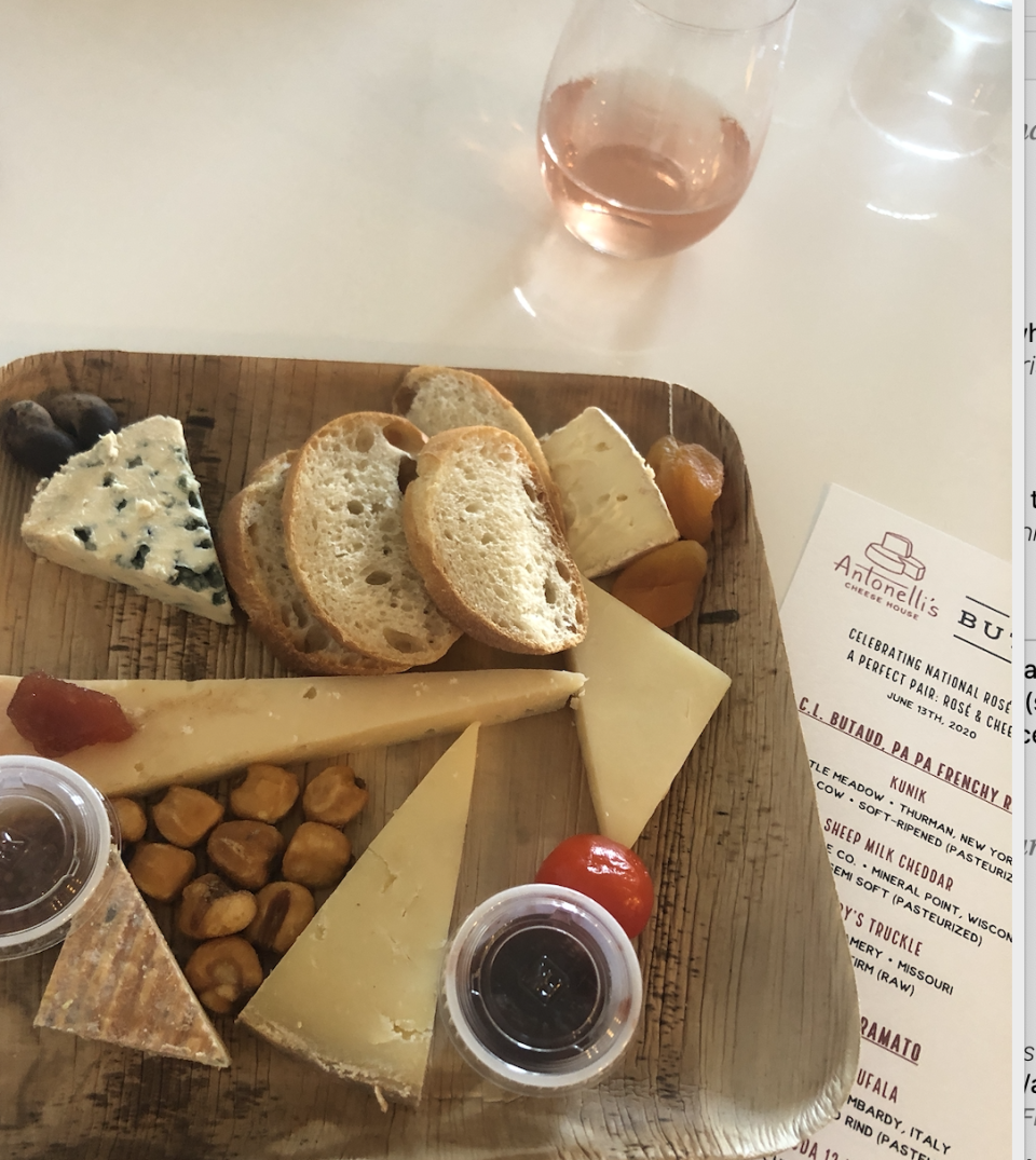 A virtual wine and cheese tasting helped Erin Donnelly spice up her stay-at-home experience. (Photo: Erin Donnelly)