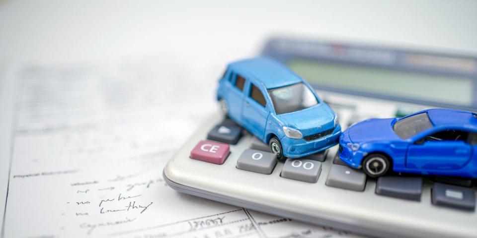 concept for car insurance and financial