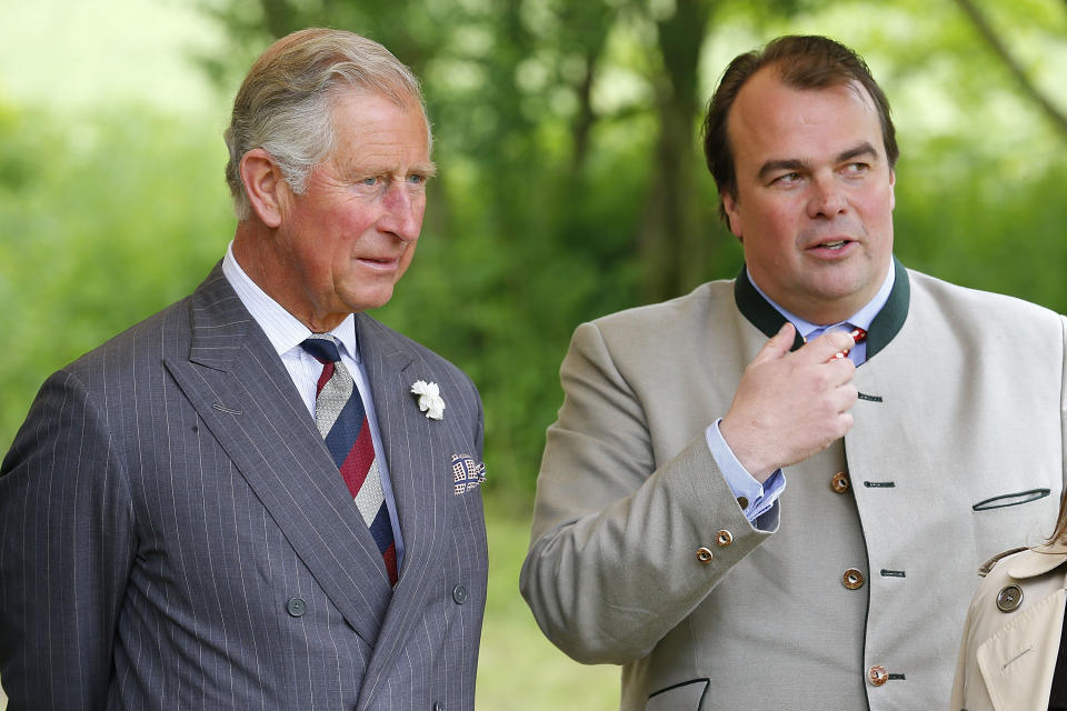 Phillipp Fuerst zu Hohenlohe-Langenburg  talks to Prince Charles